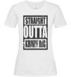 Жіноча футболка Straight outta Kriviy Rig Білий фото