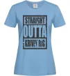 Жіноча футболка Straight outta Kriviy Rig Блакитний фото