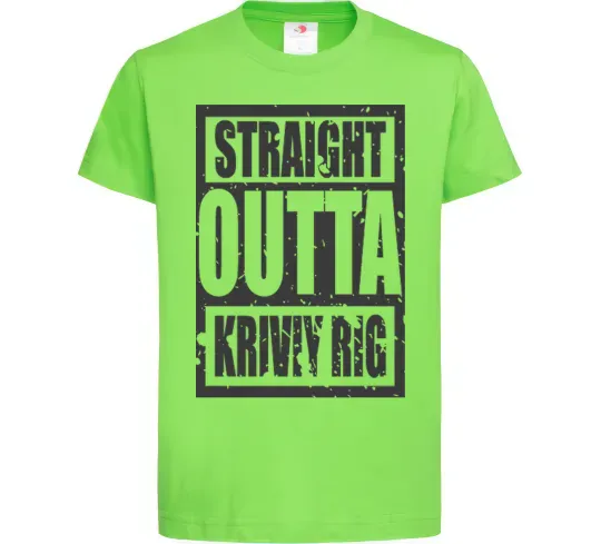 Детская футболка Straight outta Kriviy Rig Лаймовый фото