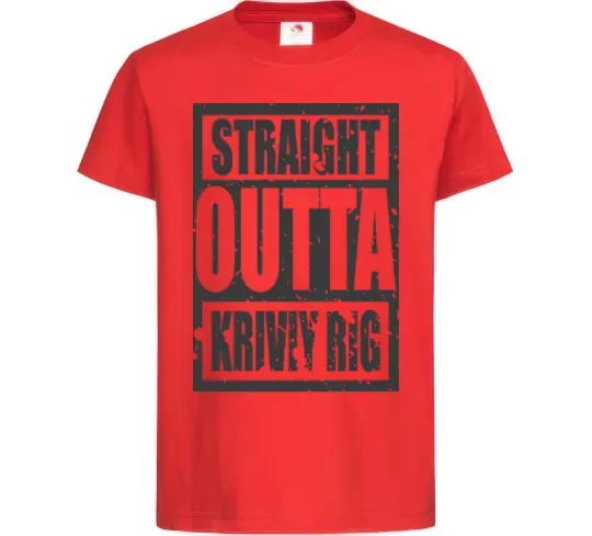 Детская футболка Straight outta Kriviy Rig Красный фото