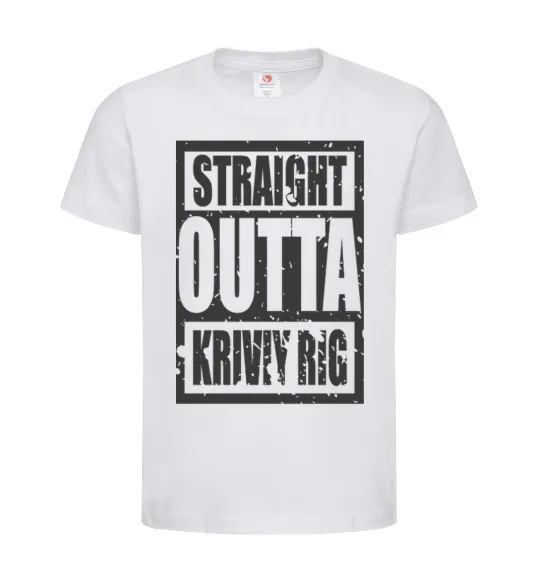 Дитяча футболка Straight outta Kriviy Rig Білий фото