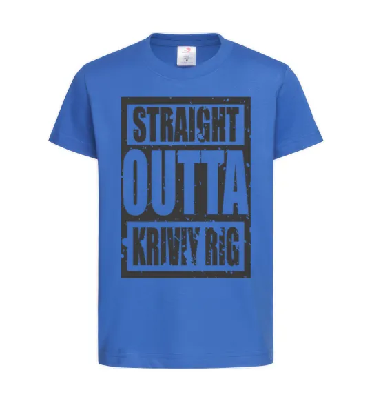 Дитяча футболка Straight outta Kriviy Rig Яскраво-синій фото