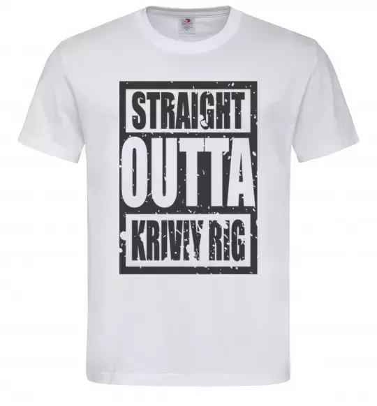 Мужская футболка Straight outta Kriviy Rig Белый фото