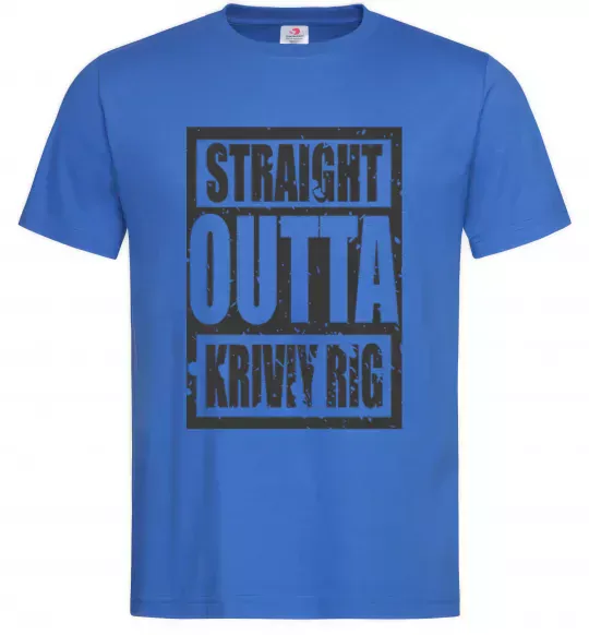 Мужская футболка Straight outta Kriviy Rig Ярко-синий фото