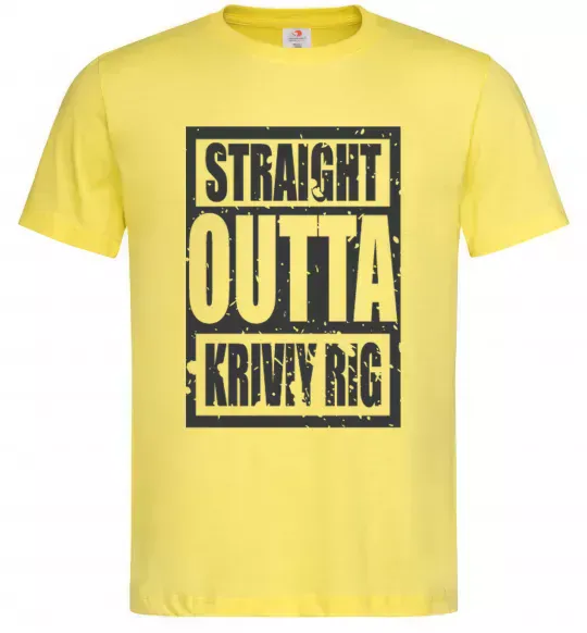 Мужская футболка Straight outta Kriviy Rig Лимонный фото