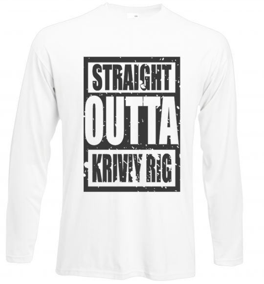 Реглан Straight outta Kriviy Rig Белый фото