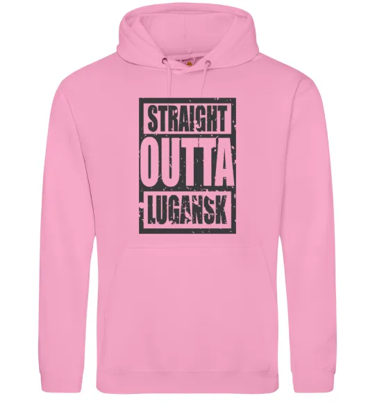 Чоловіча толстовка (худі) Straight outta Lugansk Рожевий фото