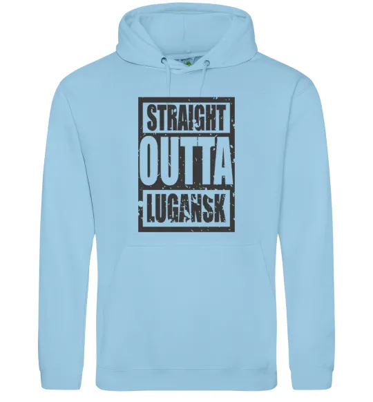 Женская толстовка (худи) Straight outta Lugansk Голубой фото
