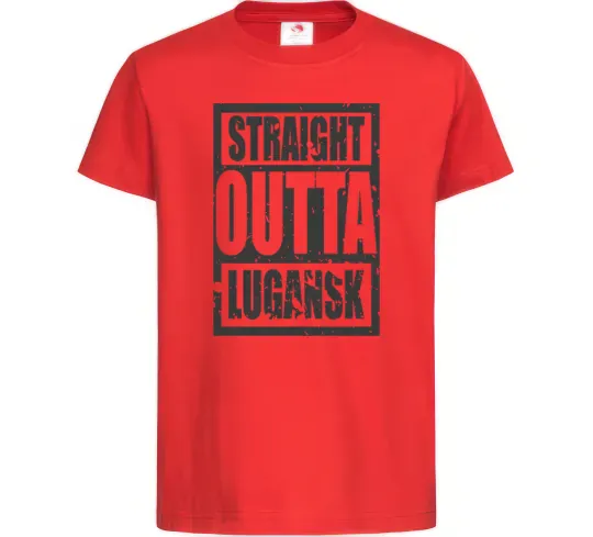 Детская футболка Straight outta Lugansk Красный фото