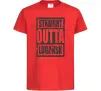 Детская футболка Straight outta Lugansk Красный фото
