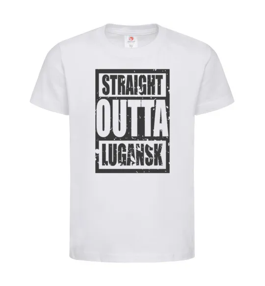 Дитяча футболка Straight outta Lugansk Білий фото