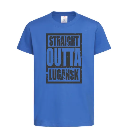 Дитяча футболка Straight outta Lugansk Яскраво-синій фото
