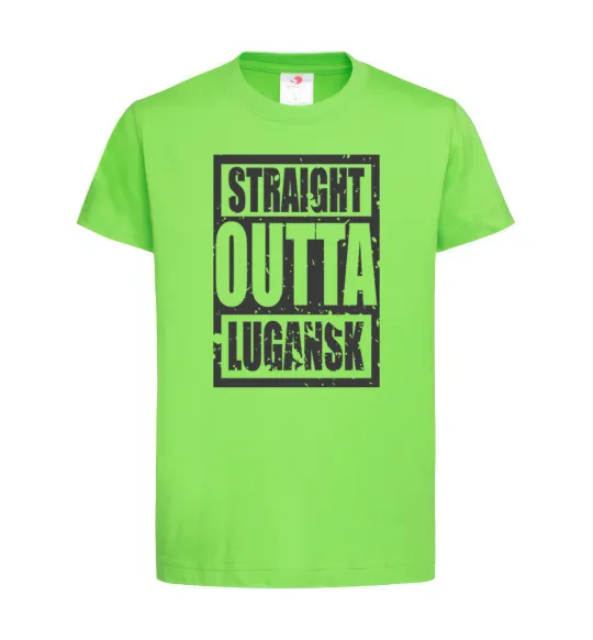 Дитяча футболка Straight outta Lugansk Лаймовий фото