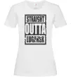 Жіноча футболка Straight outta Lugansk Білий Жіноча футболка Straight outta Lugansk Білий фото
