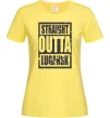 Жіноча футболка Straight outta Lugansk Лимонний Жіноча футболка Straight outta Lugansk Лимонний фото