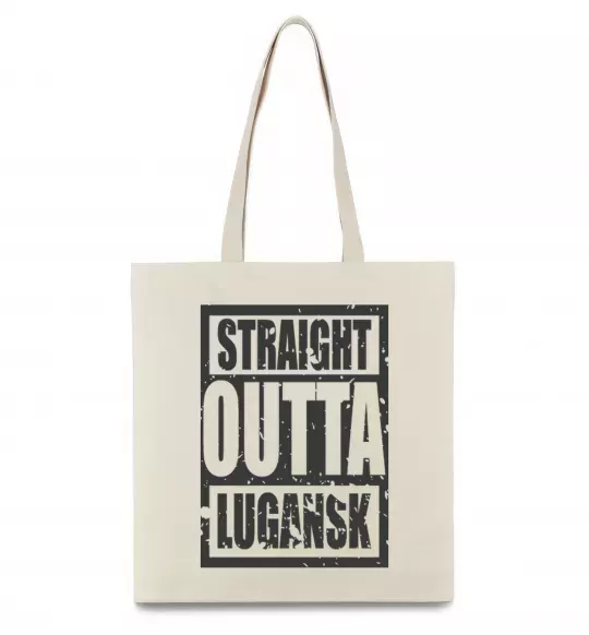 Эко-сумка Straight outta Lugansk Бежевый фото