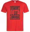 Мужская футболка Straight outta Lugansk Красный фото