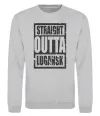 Свитшот Straight outta Lugansk Серый меланж фото