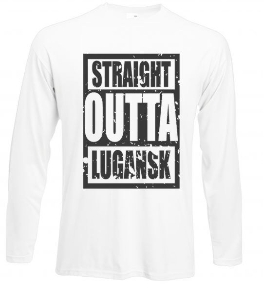 Лонгслів Straight outta Lugansk Білий фото