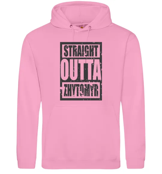 Жіноча толстовка (худі) Straight outta Zhytomyr Рожевий фото