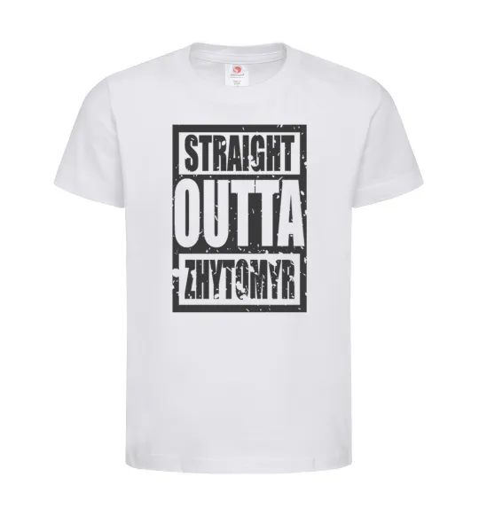 Дитяча футболка Straight outta Zhytomyr Білий фото