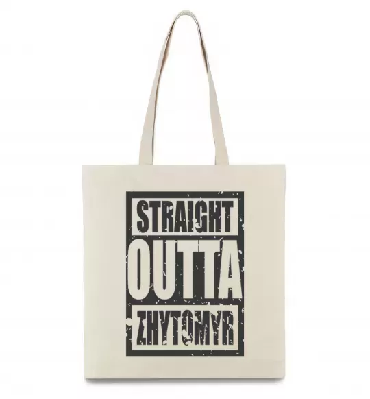 Эко-сумка Straight outta Zhytomyr Бежевый фото
