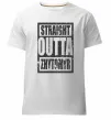 Чоловіча преміум футболка Straight outta Zhytomyr Білий фото