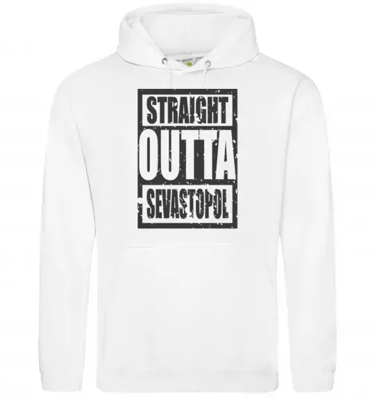 Чоловіча толстовка (худі) Straight outta Sevastopol Білий фото