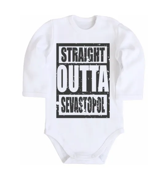 Детский боди Straight outta Sevastopol Белый фото