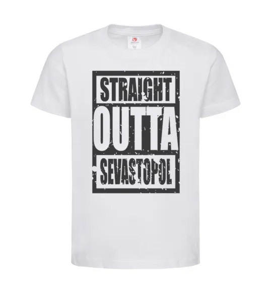 Дитяча футболка Straight outta Sevastopol Білий фото