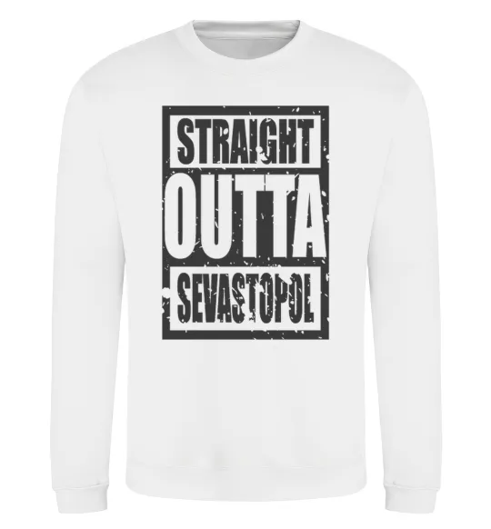 Свитшот Straight outta Sevastopol Белый фото