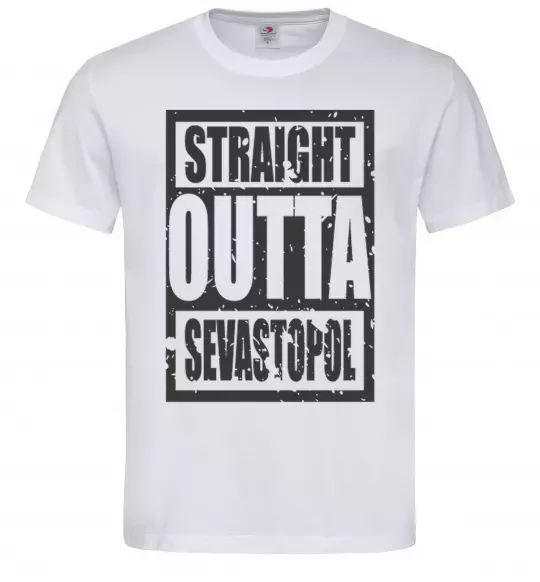 Чоловіча футболка Straight outta Sevastopol Білий фото