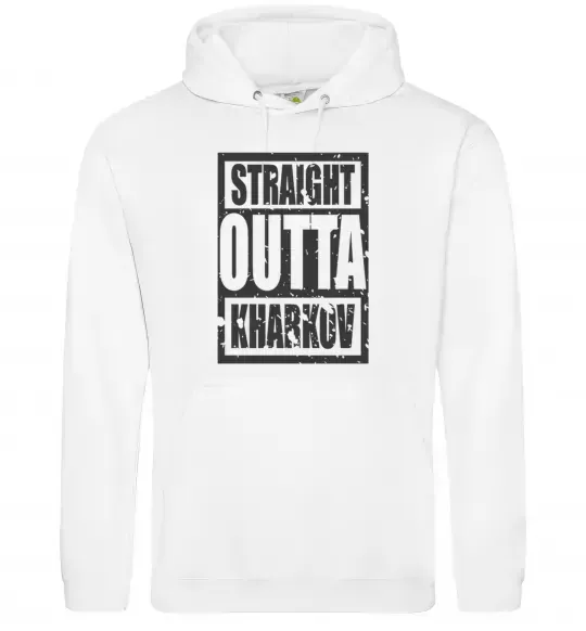 Женская толстовка (худи) Straight outta Kharkov Белый фото