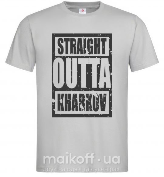 Чоловіча футболка Straight outta Kharkov Сірий фото