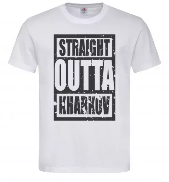 Мужская футболка Straight outta Kharkov Белый фото