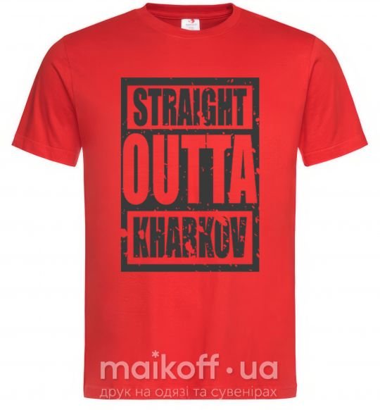 Мужская футболка Straight outta Kharkov Красный фото