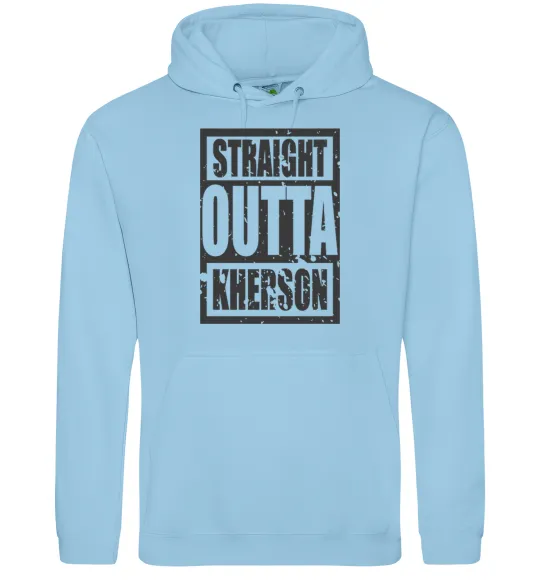 Жіноча толстовка (худі) Straight outta Kherson Блакитний фото