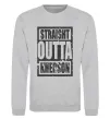 Світшот Straight outta Kherson Сірий меланж фото
