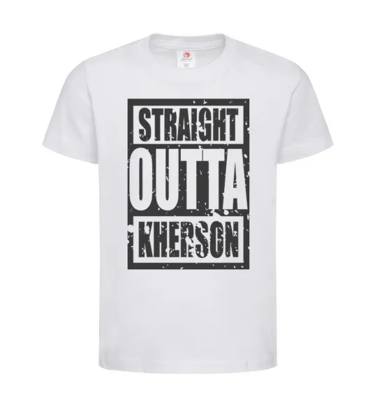 Дитяча футболка Straight outta Kherson Білий фото