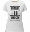 Женская премиум футболка Straight outta Kherson Белый фото
