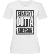 Женская футболка Straight outta Kherson Белый фото