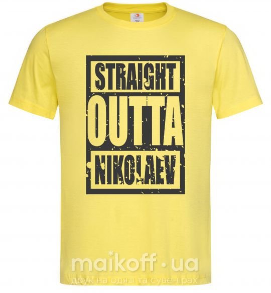 Чоловіча футболка Straight outta Nikolaev Лимонний фото