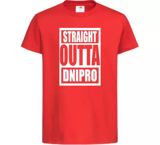 Дитяча футболка Straight outta Dnipro Червоний фото