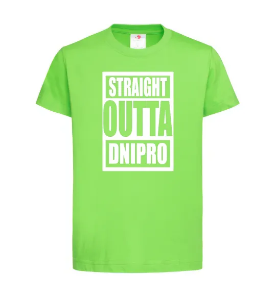 Детская футболка Straight outta Dnipro Лаймовый фото