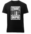 Мужская премиум футболка Straight outta Dnipro Черный фото
