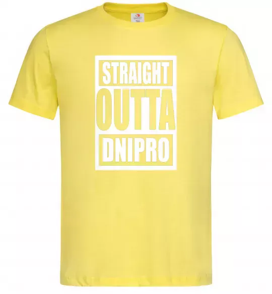Мужская футболка Straight outta Dnipro Лимонный фото