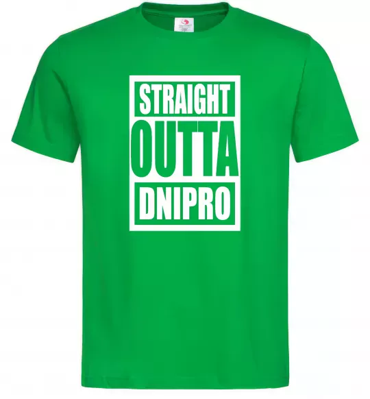 Мужская футболка Straight outta Dnipro Зеленый фото