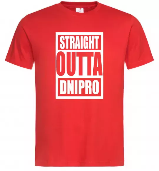 Мужская футболка Straight outta Dnipro Красный фото