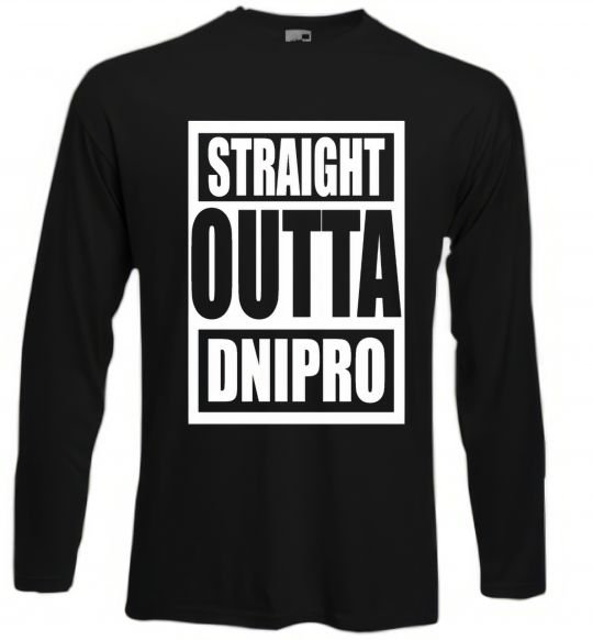 Реглан Straight outta Dnipro Чорний фото