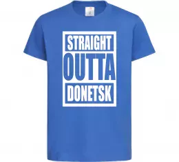 Детская футболка Donetsk is calling and i must go Ярко-синий фото